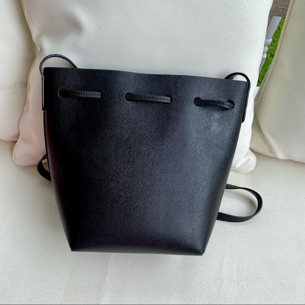 Mansur Gavriel Black Saffiano Mini Bucket Bag EUC - Picture 8 of 16